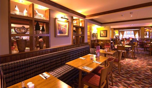 Restaurant area at Premier Inn Hotel Dumbarton