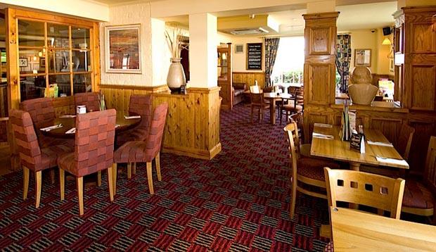 Restaurant area at Premier Inn Gloucester Business Park