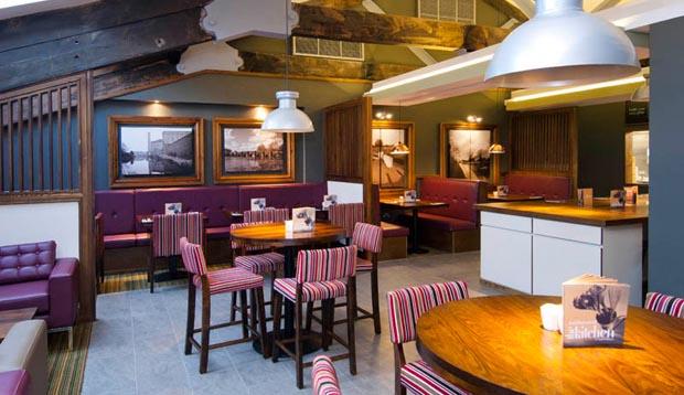 Restaurant area at Premier Inn Kidderminster