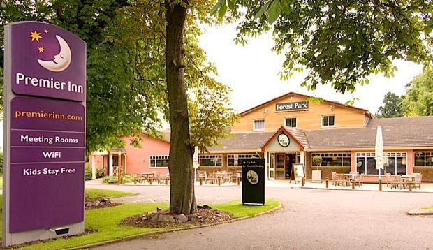 Exterior of Premier Inn Leicester (Forest East) hotel