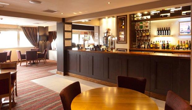 Bar area at Premier Inn London Hanger Lane hotel