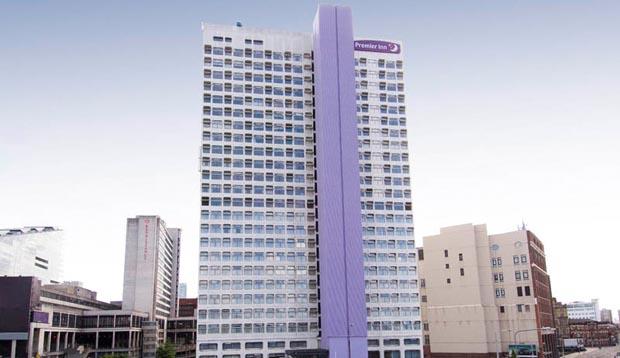 Surrounding area at Premier Inn Manchester City Centre (Arena/Printworks) hotel showing skyscrapers