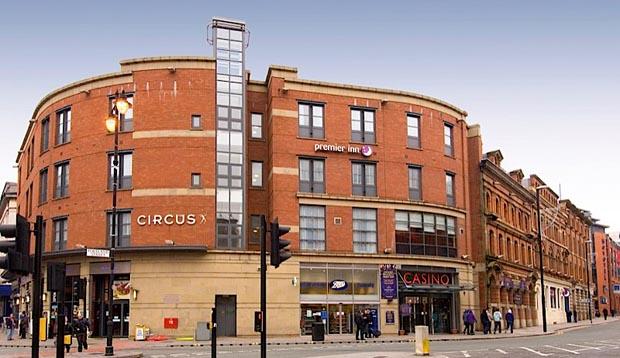 Exterior of Premier Inn Manchester City Centre (Portland Street) hotel