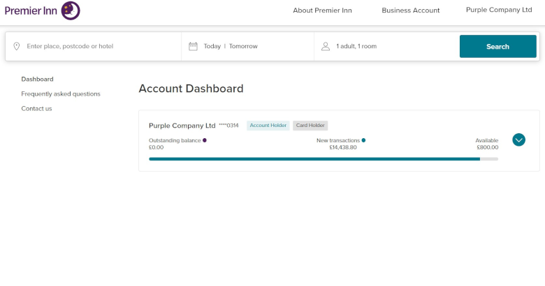 2. Understanding your account dashboard