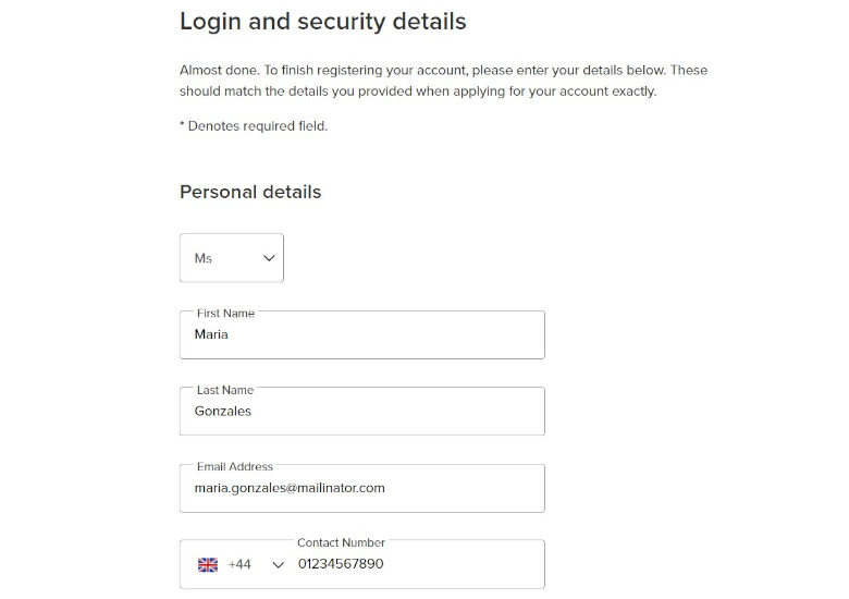 6. Confirm your details