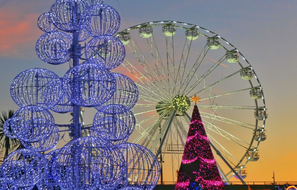 Christmas lights in Bournemouth.