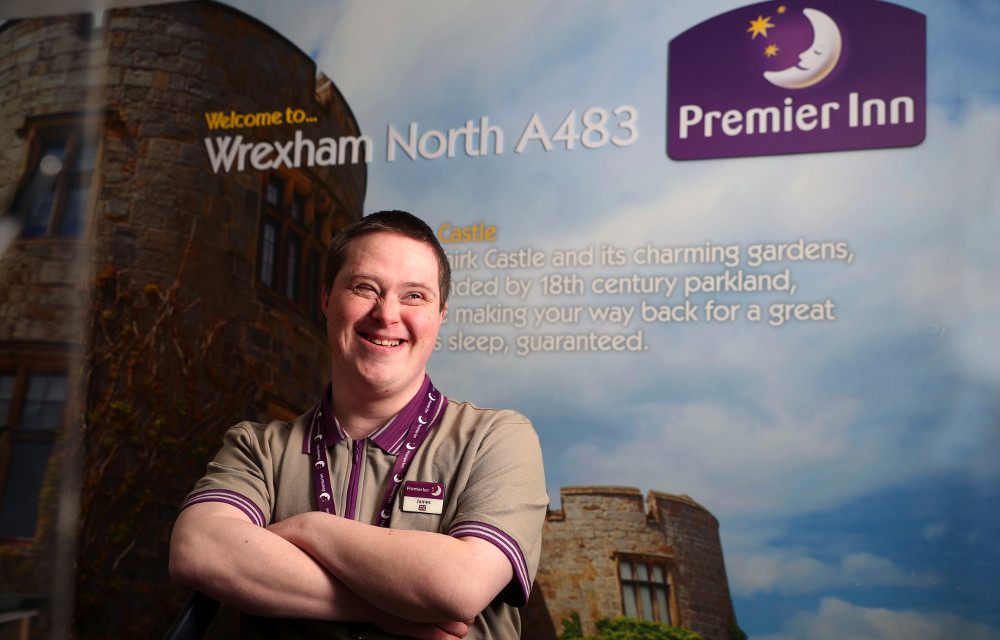 Former Derwen College student James celebrates five years with Premier Inn!