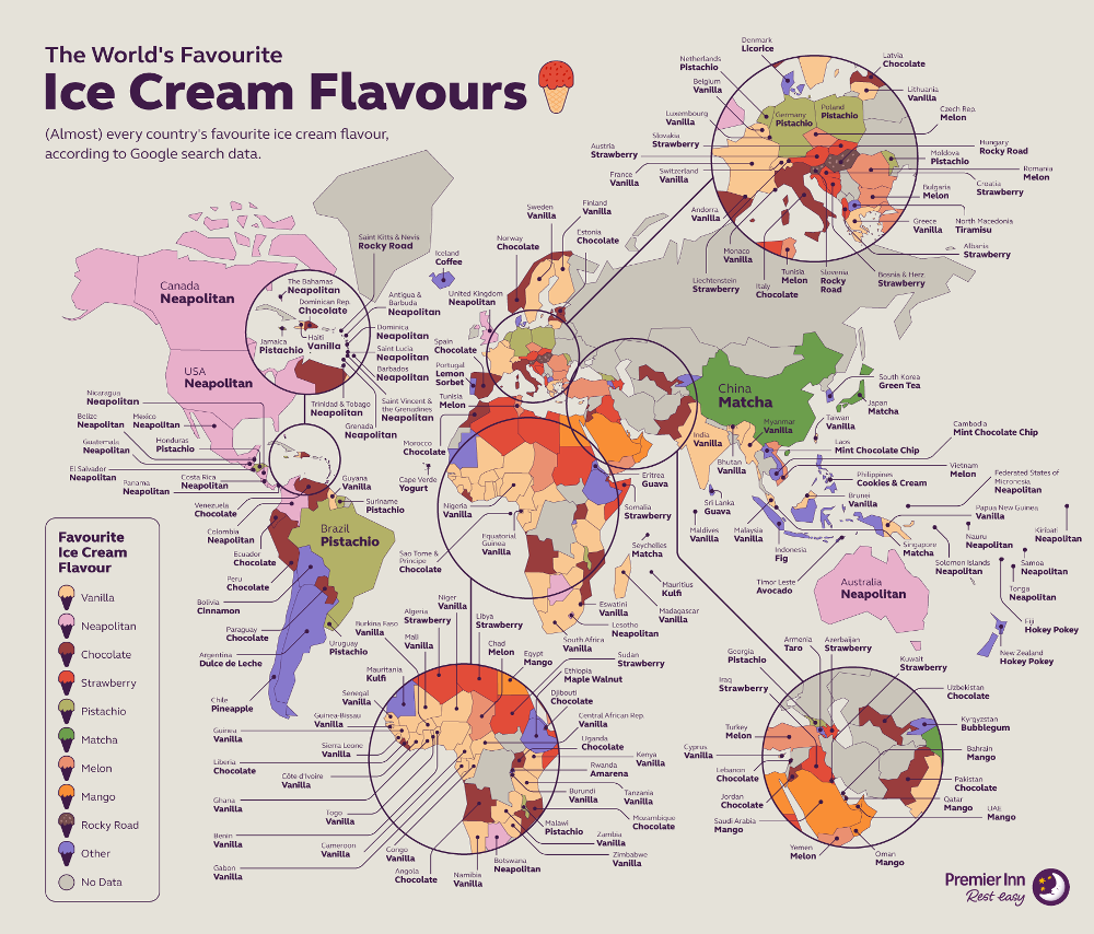 Get the scoop: the world’s most popular ice cream flavours