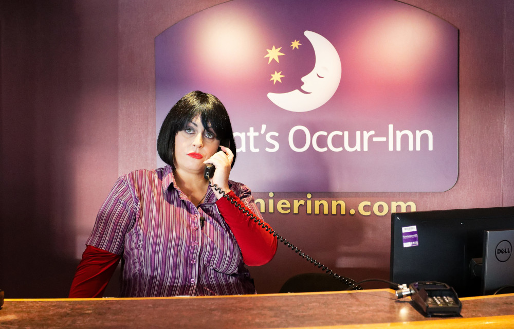 Knock-off Nessa opens Premier Inn's newly renamed 'What's Occur-Inn' hotel in Barry Island