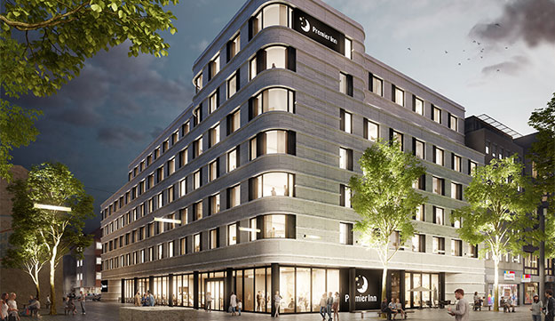 01.07.19 | Reichel + Stauth Architekten gewinnen Fassadenwettbewerb für neues Premier Inn Hotel in Mannheim