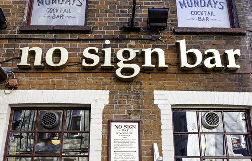 No Sign Bar