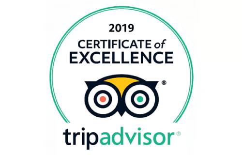 Certificate of Excellence, TripAdvisor 2019