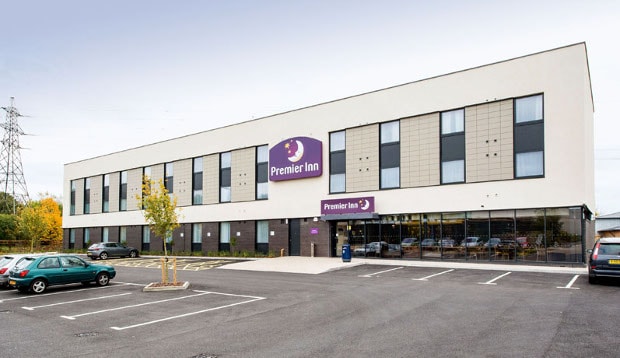 Outside Premier Inn Malvern hotel