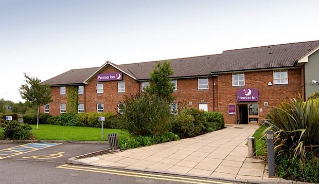 Exterior at Premier Inn Uttoxeter showing reception